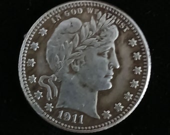 1911 D BARBER Quarter Token Tribute  RESTRIKE