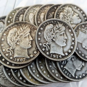 Super Deals!   6 Different Barber Dime Reproduction Restrike Coins Set