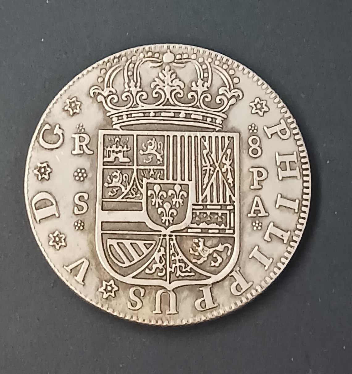 1731 RESTRIKE 8 REALES SPANISH Piece of Eight Reproduction Etsy