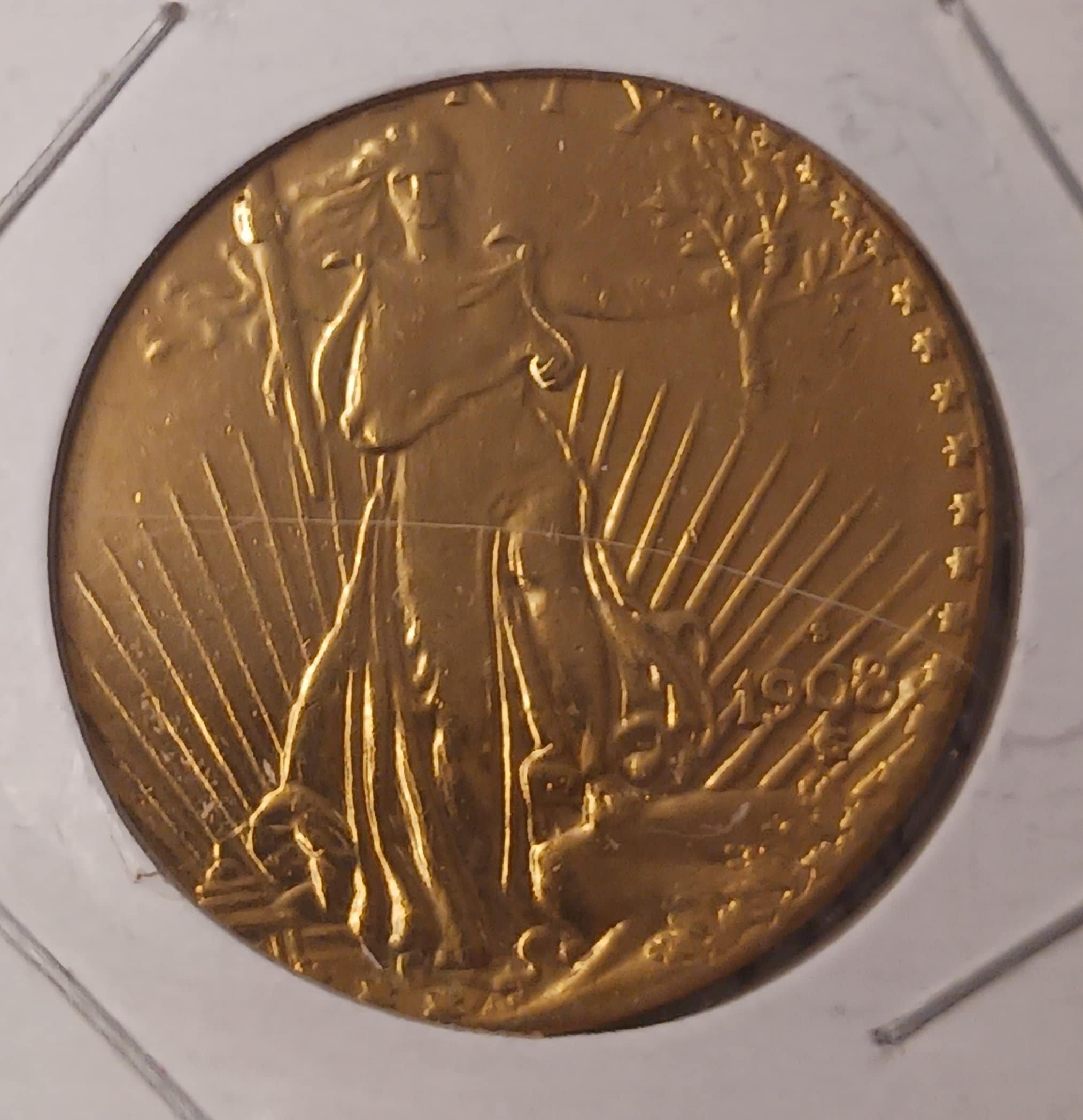 1908 S SAINT GAUDEN 20 Dollar Gold Piece Reproduction Facsimilie
