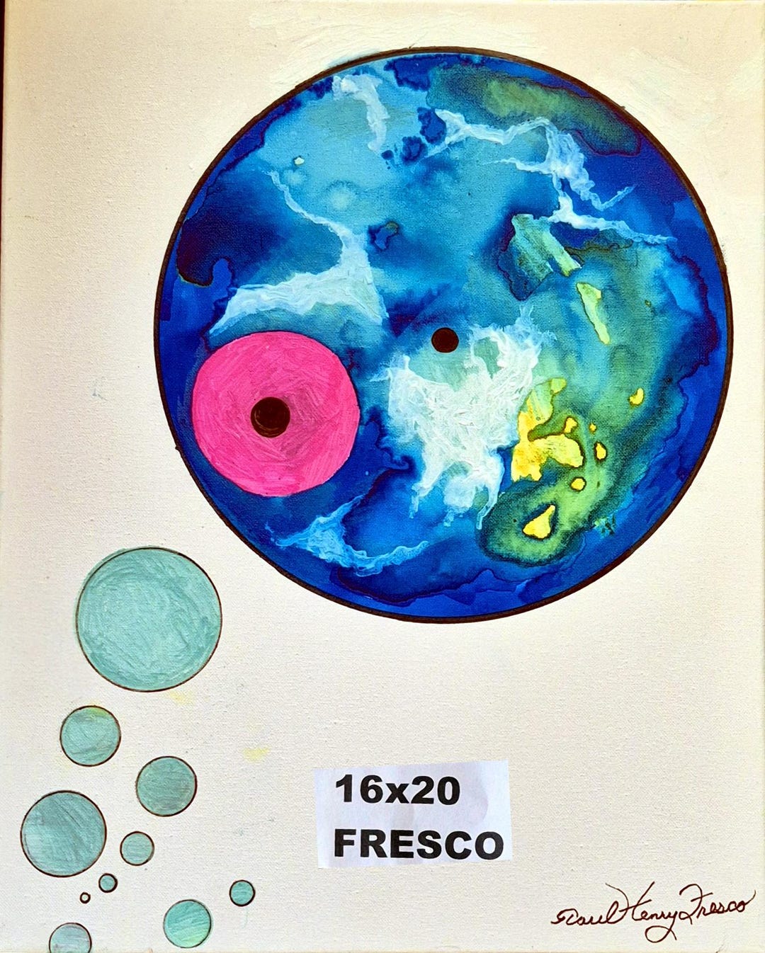 INSIGHTED SPHERE an Original Acrylic Painting by Paul Henry Fresco - Etsy