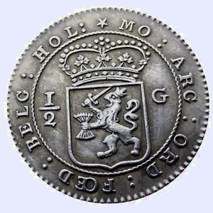 1802 Netherlands East Indies 1 HALF Gulden RESTRIKE REPRODUCTION