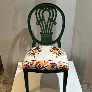Akzentstuhl, eklektisch, boho, upcycled, authentische mexikanische Stickerei