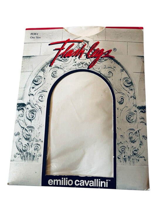 Flash Legs Emilio Cavallini Collants Blancs VTG Taille Unique