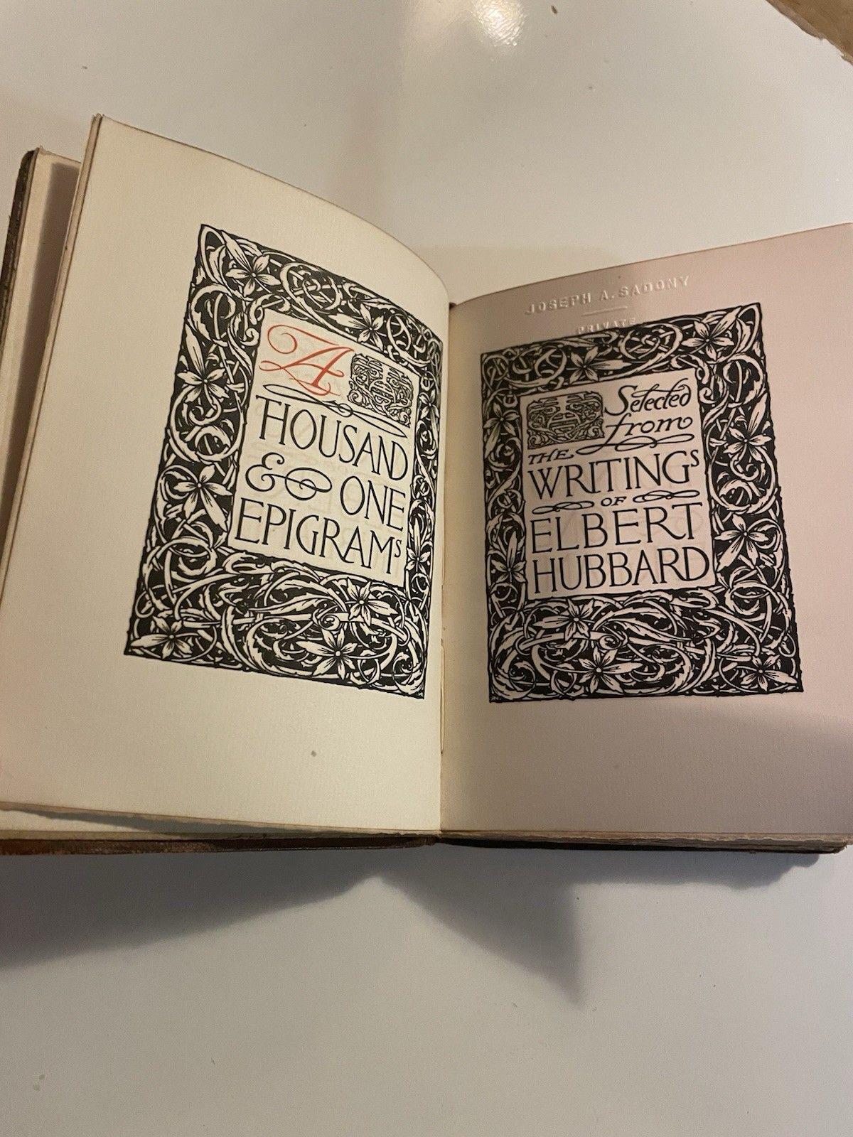 1001 Epigrams by Elbert Hubbard Leather Bound 1911 First