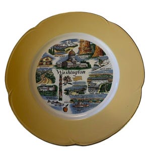 Anco Washington Souvenir Teller Vintage Sammlerstück Made In Japan