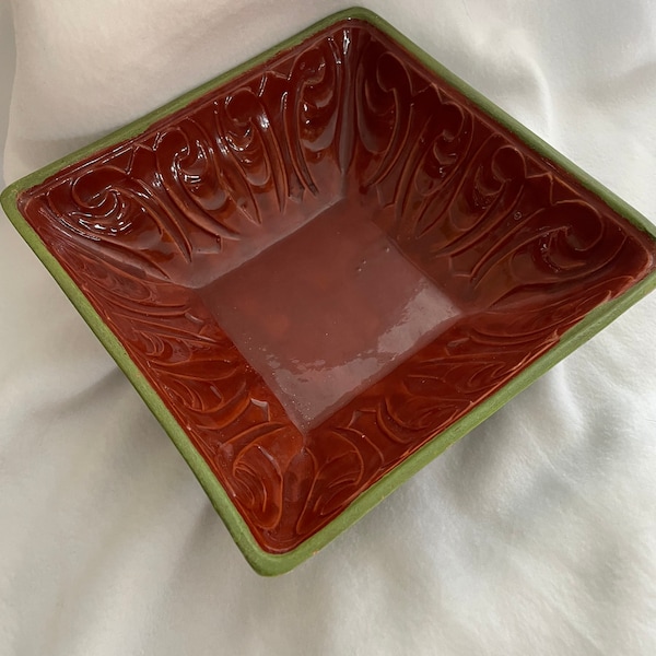 Maurice of California pottery square bowl
