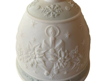 Lladro 1992 Christmas Bell Ornament White Porcelain Limited Edition Retired