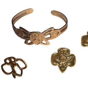 VTG Girl Scouts Of America Brownie Jewelry Lot Of 4 1960s