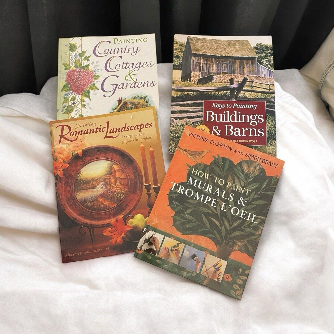 Art Instruction Books Lot of 4 Intermediate Level Various Mediums