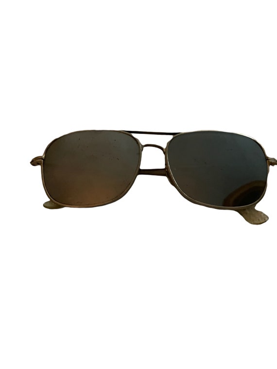 Aviator Style MIrrored Square Bottom Sunglasses v… - image 1