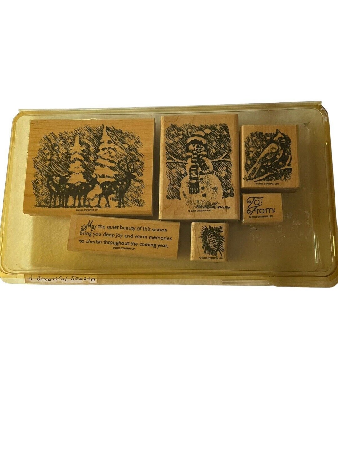 Stampin Up A Beautiful Season 2003 Christmas Holiday Winter Theme Stamp