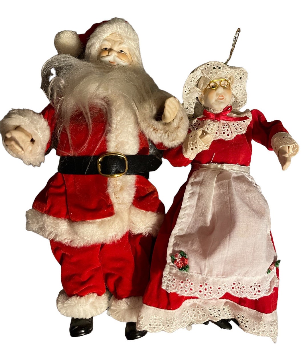 Vintage Santa and Mrs Claus Christmas Ornaments - Etsy