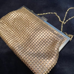 La Regale Ltd Gold Mesh Shoulder Bag with Snake Chain Strap made