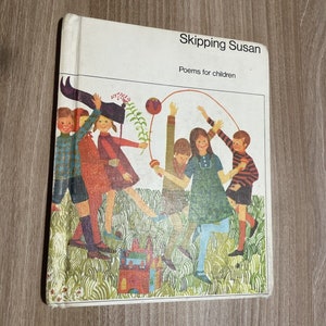Skipping Susan : livre de poésie pour enfants VTG 1972 Relié