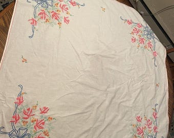 手刺繍テーブルクロス 36x34cm 花柄 バラの花束 - Etsy 日本