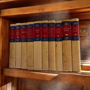 Zane Grey Novels Lot Of 10 VTG HC 1940s-60s Walter J Black