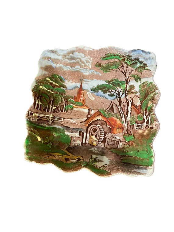 Rural England W.R. Midwinter LTD Trinket Dish 5 1/2” Square
