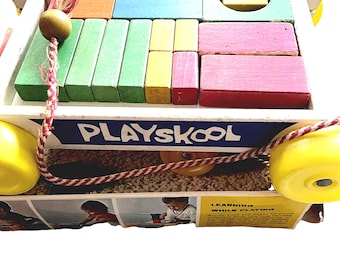 Playskoo Lwagon of Blocks 1970 Version - Etsy