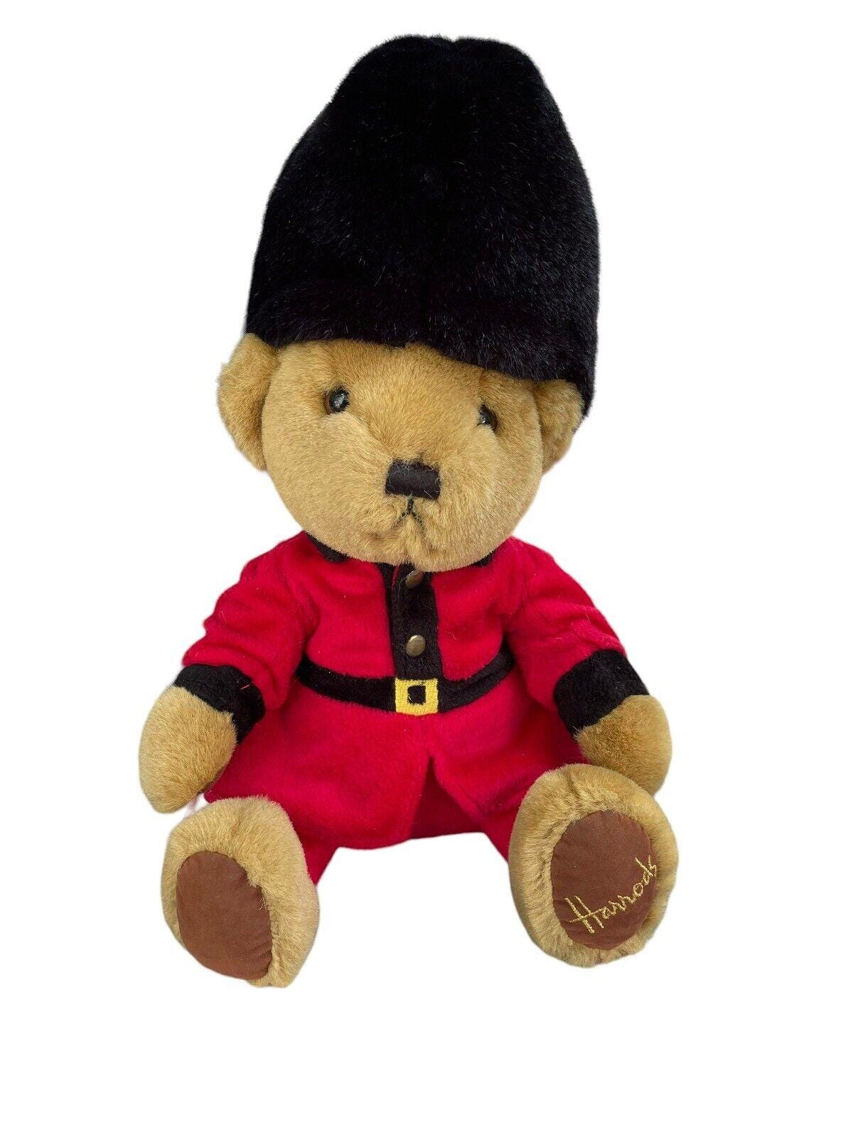 Harrods Knightsbridge Teddy Bear brown London Plush Toy Royal Guard 13 Red Suit