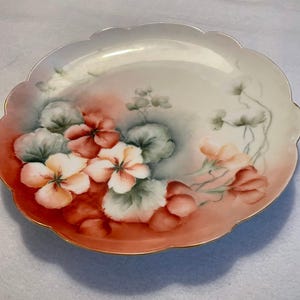 Handpainted and signed Limoges plate antique