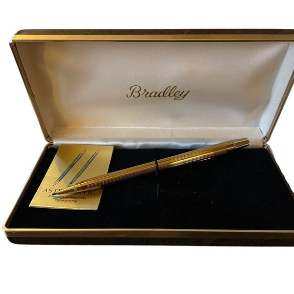 Bradley Astramatic Druckbleistift und Etui Gold Filled Made In USA VTG