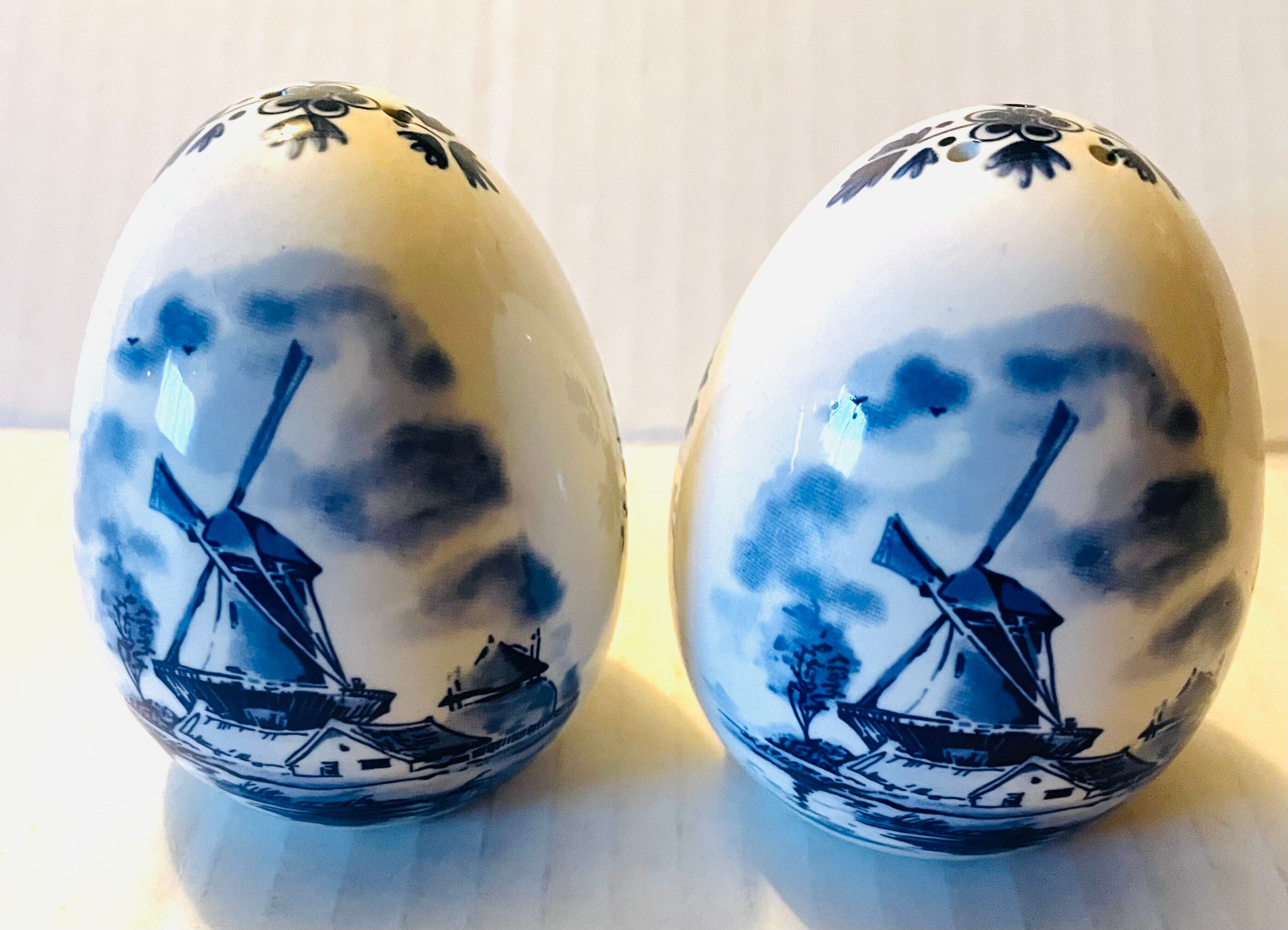 オランダのブルーデルフトスタイルの塩コショウ入れセット - Etsy 日本