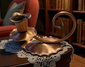 Vintage Gregorian Copper 421 Handmade Taper Candle Holders W
