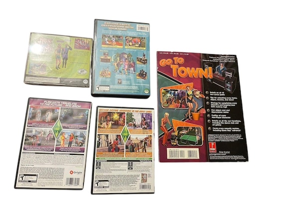 The Sims PC CD Expansion Pack Lot of 4 Plus Strategy Guide Book