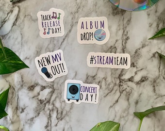Kpop Music Stickers: Journal, Calendar, Planner Stickers