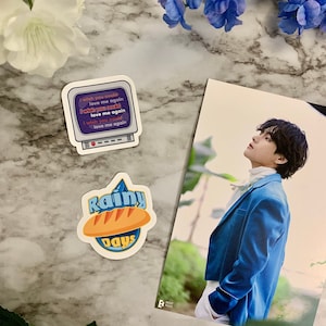 V Layover Inspired Die Cut Stickers | BTS kpop kim taehyung | journal calendar planner sticker | BTS sticker kpop sticker
