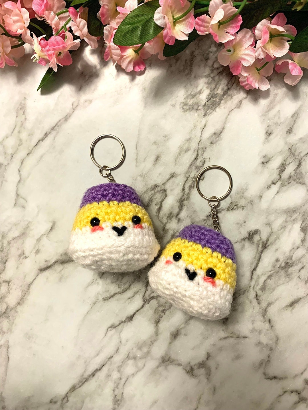 Crochet Keychain Filipino Dessert Sapin Sapin Handmade Amigurumi