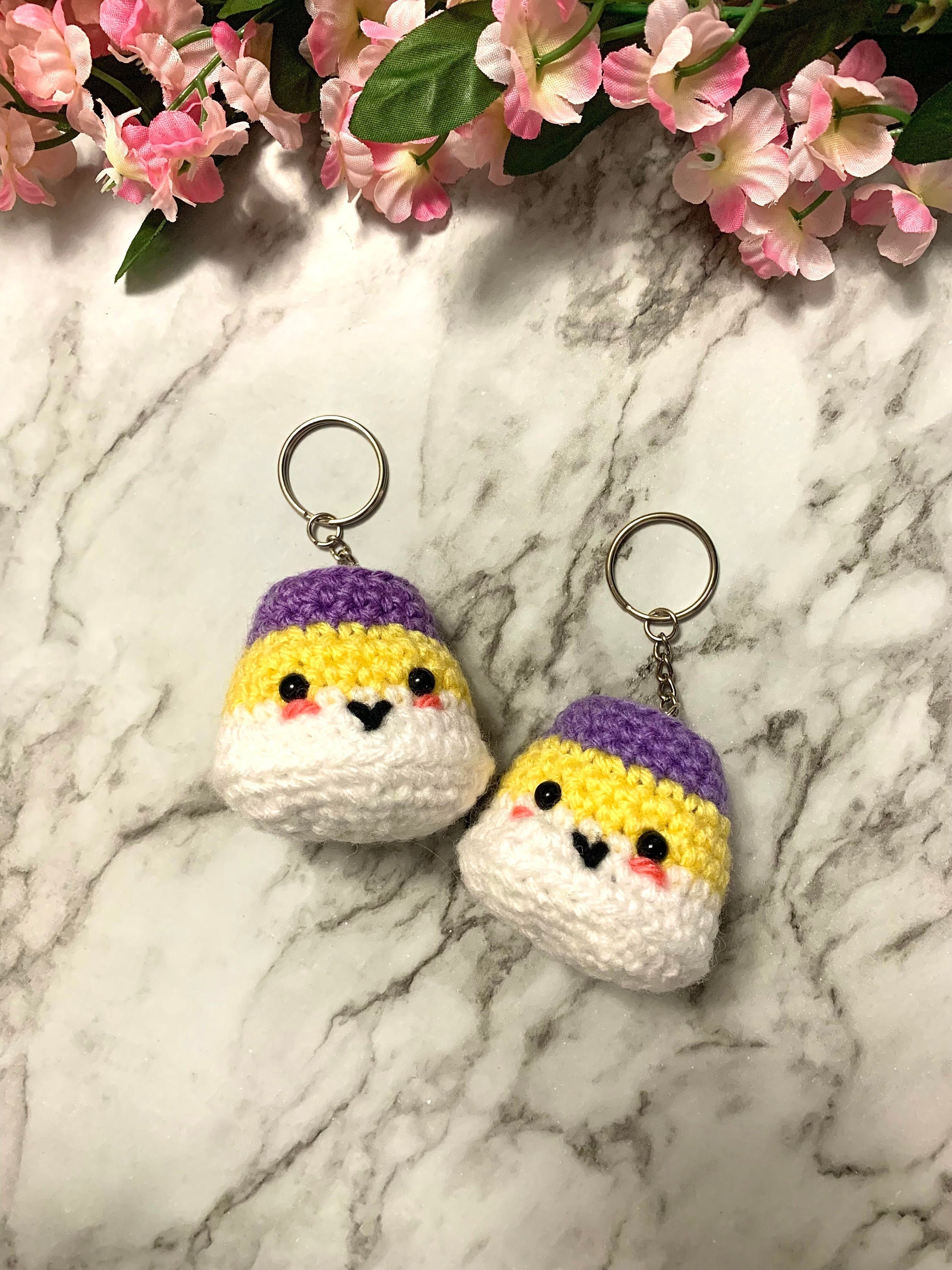 Handmade Crochet Sapin Sapin Keychain: Filipino Dessert Amigurumi
