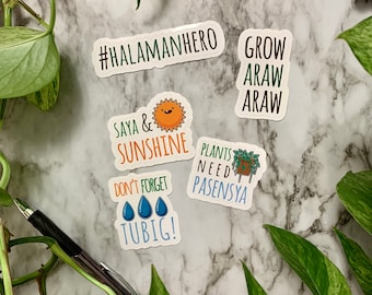 Kalikasan Things Vinyl Stickers: Filipino Plant Journaling Flakes