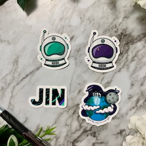 Jin a inspiré les autocollants découpés à l'astronaute | BTS kpop kim seokjin | autocollant de planificateur de calendrier journal | Autocollant BTS autocollant kpop