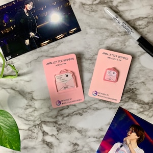 Jimin Inspired Letter Acrylic Pins | BTS kpop park jimin | acrylic pins memorabilia