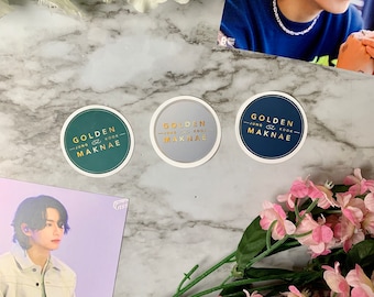 Jungkook Golden Album Inspired Stickers: Kpop Vinyl Decals