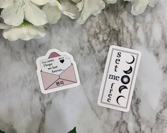 Jimin Face Album Stickers: Kpop Vinyl Decals