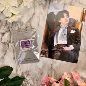 V Love Me Again Inspired Acrylic Pins | BTS kpop V Kim Taehyung Layover | acrylic pins memorabilia