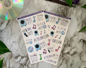 Kpop Stickers: MusicInspired Planner Stickers