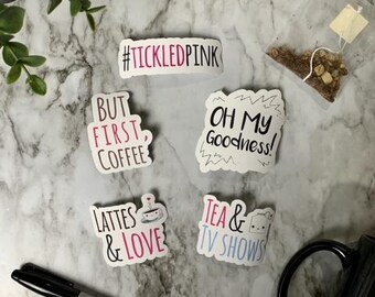 Homebody Die Cut Sticker Flakes: Coffee, Tea, Journal Planner