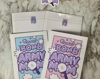 Army Mom Greeting Card with Sticker