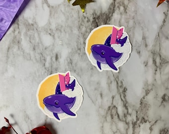 Purple Whale Inspired Sticker: Kpop Journal Planner Decal