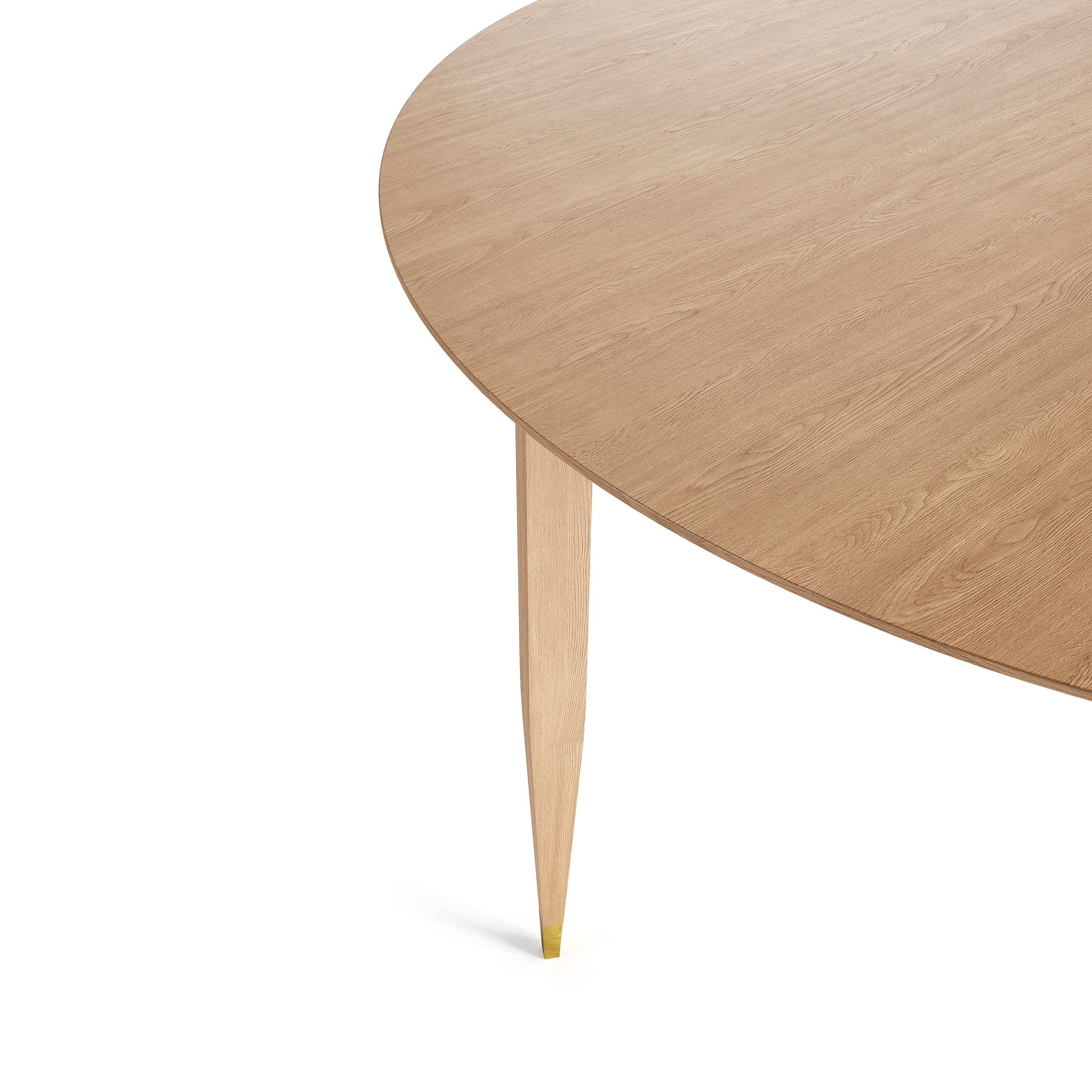 Round Dining Table, Solid Oak Wood Table, Kitchen Table, Mid Century ...