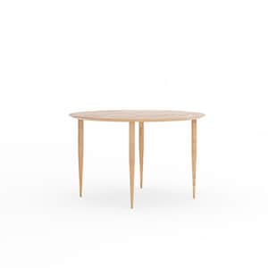 Round dining oak table, kitchen table, mid century modern, large