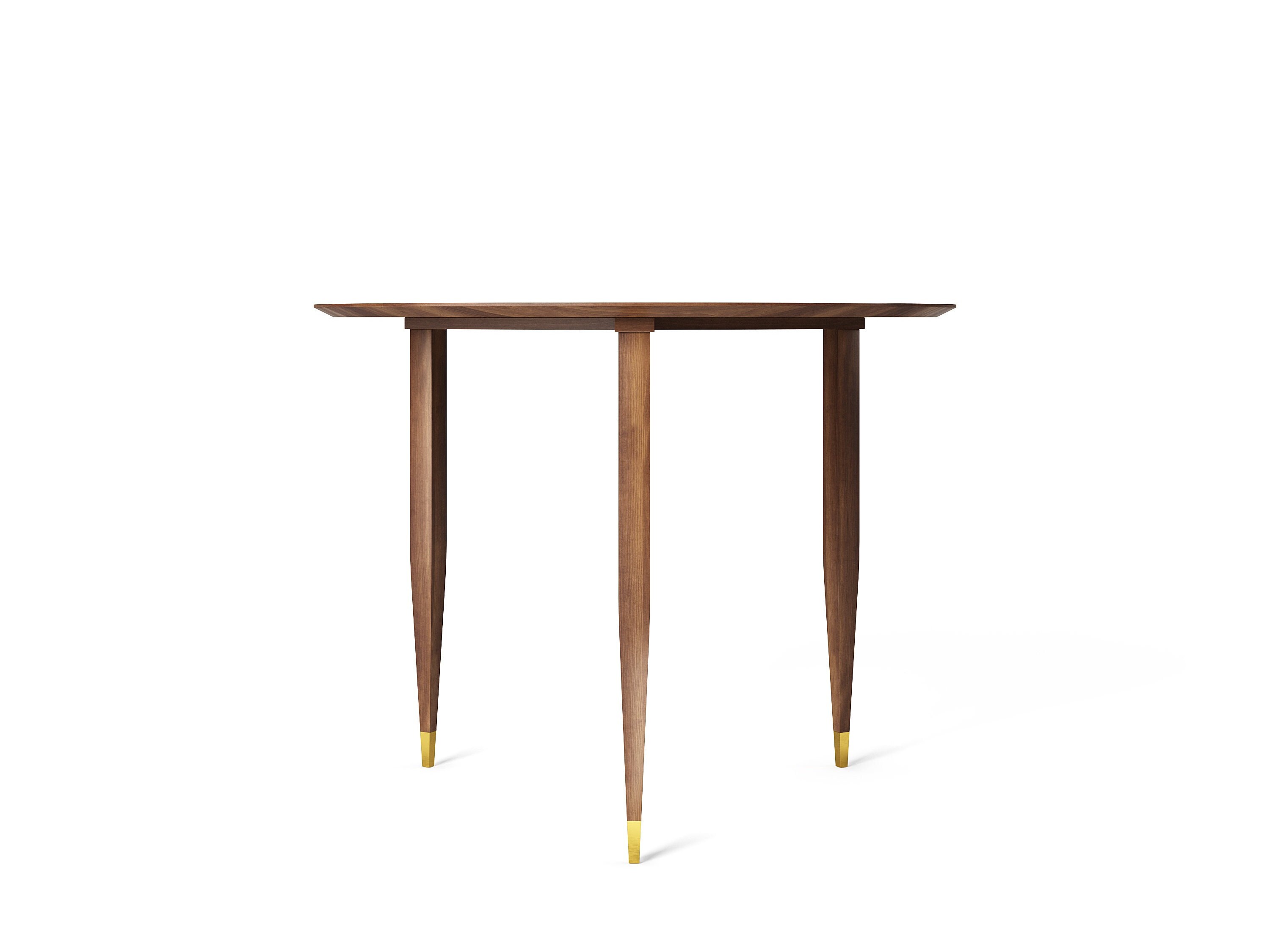 Solid American Walnut Round Dining Table, Mid Century Modern Style - Etsy