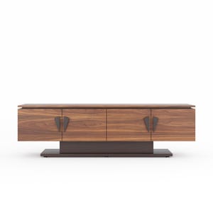 Luxury Walnut and Wenge Veneer Sideboard – Modern Premium Storage Cabinet, Handmade Buffet,  Credenza, Mid-Century Modern