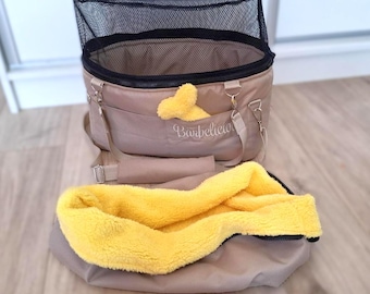 Faltbarer Hundeträger mit Fellbett & Taschen - Von Fluggesellschaften zugelassen