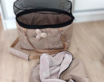 Airline Approved Dog Carrier: Travel Bag with Fur Bed & Pockets