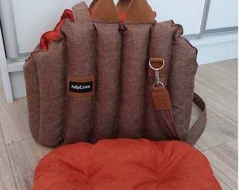 Waterproof Open Dog Carrier: Portable Travel Bag for Small Dogs